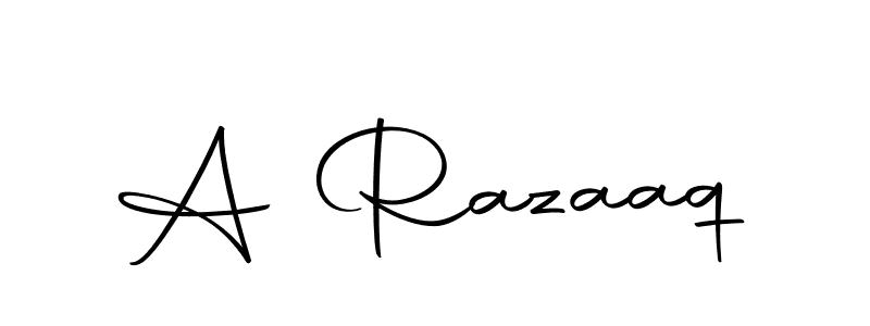 How to make A Razaaq name signature. Use Autography-DOLnW style for creating short signs online. This is the latest handwritten sign. A Razaaq signature style 10 images and pictures png