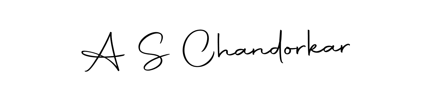 You can use this online signature creator to create a handwritten signature for the name A S Chandorkar. This is the best online autograph maker. A S Chandorkar signature style 10 images and pictures png