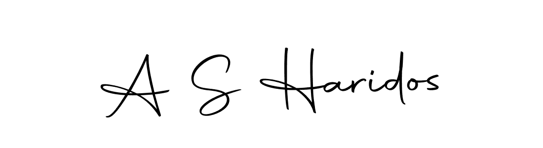 How to make A S Haridos name signature. Use Autography-DOLnW style for creating short signs online. This is the latest handwritten sign. A S Haridos signature style 10 images and pictures png