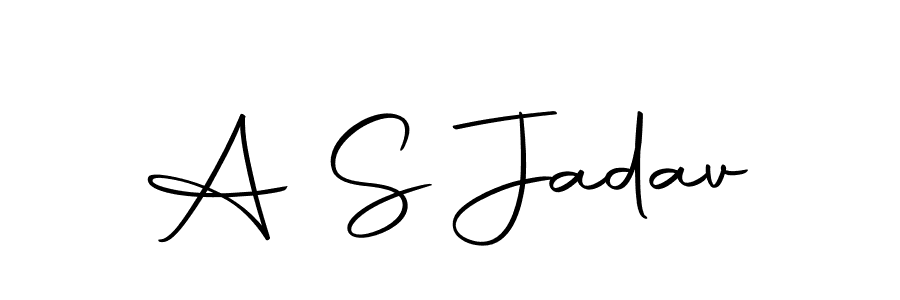 Use a signature maker to create a handwritten signature online. With this signature software, you can design (Autography-DOLnW) your own signature for name A S Jadav. A S Jadav signature style 10 images and pictures png