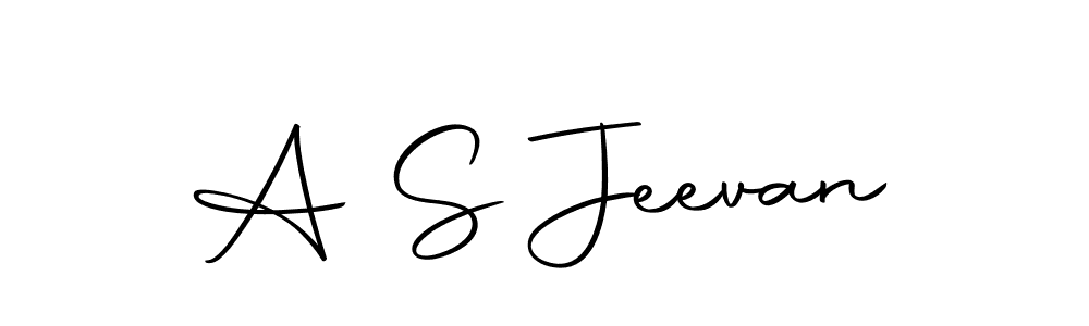 The best way (Autography-DOLnW) to make a short signature is to pick only two or three words in your name. The name A S Jeevan include a total of six letters. For converting this name. A S Jeevan signature style 10 images and pictures png