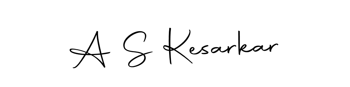 How to make A S Kesarkar name signature. Use Autography-DOLnW style for creating short signs online. This is the latest handwritten sign. A S Kesarkar signature style 10 images and pictures png