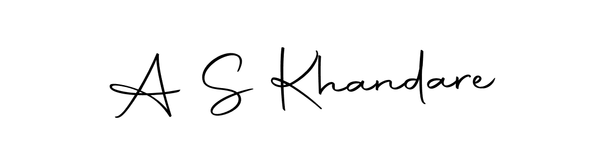 The best way (Autography-DOLnW) to make a short signature is to pick only two or three words in your name. The name A S Khandare include a total of six letters. For converting this name. A S Khandare signature style 10 images and pictures png