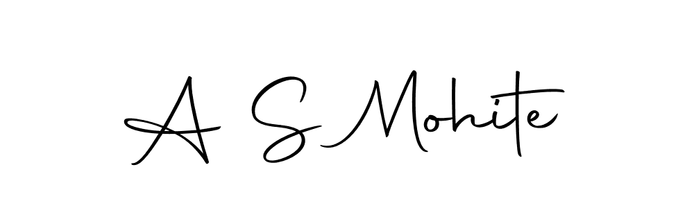 Design your own signature with our free online signature maker. With this signature software, you can create a handwritten (Autography-DOLnW) signature for name A S Mohite. A S Mohite signature style 10 images and pictures png