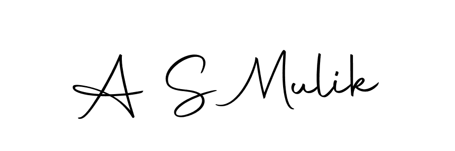 Create a beautiful signature design for name A S Mulik. With this signature (Autography-DOLnW) fonts, you can make a handwritten signature for free. A S Mulik signature style 10 images and pictures png