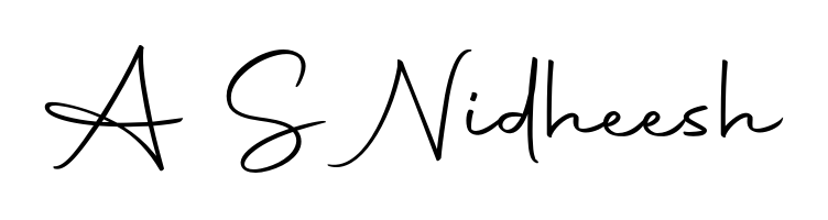 Make a beautiful signature design for name A S Nidheesh. Use this online signature maker to create a handwritten signature for free. A S Nidheesh signature style 10 images and pictures png