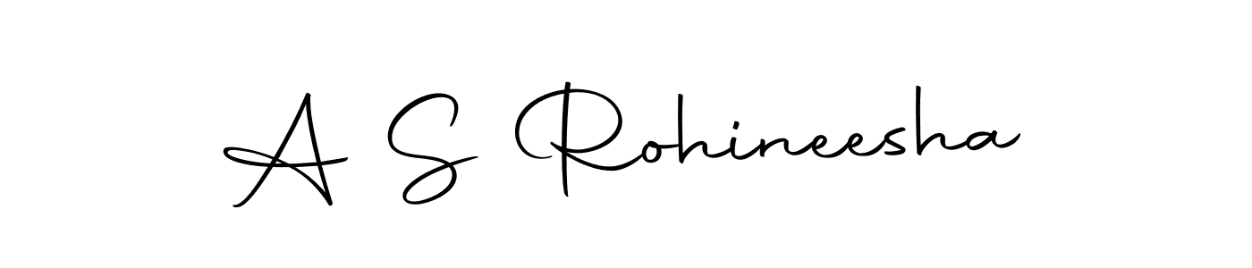 Also we have A S Rohineesha name is the best signature style. Create professional handwritten signature collection using Autography-DOLnW autograph style. A S Rohineesha signature style 10 images and pictures png