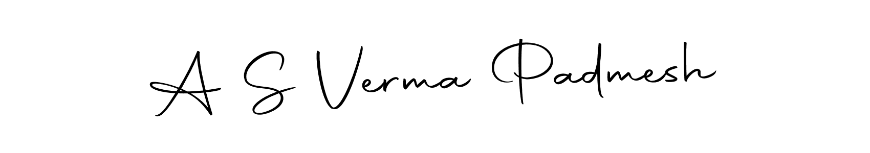 Autography-DOLnW is a professional signature style that is perfect for those who want to add a touch of class to their signature. It is also a great choice for those who want to make their signature more unique. Get A S Verma Padmesh name to fancy signature for free. A S Verma Padmesh signature style 10 images and pictures png