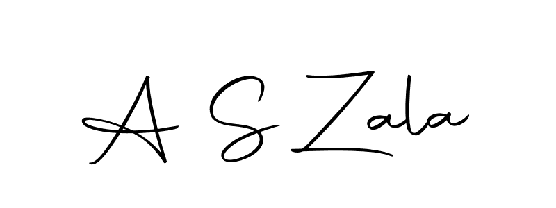 How to make A S Zala name signature. Use Autography-DOLnW style for creating short signs online. This is the latest handwritten sign. A S Zala signature style 10 images and pictures png