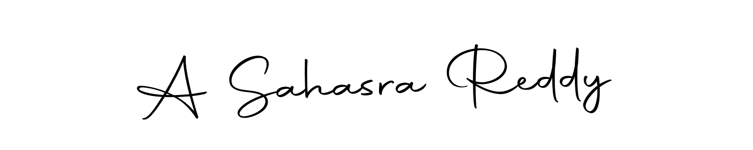 Use a signature maker to create a handwritten signature online. With this signature software, you can design (Autography-DOLnW) your own signature for name A Sahasra Reddy. A Sahasra Reddy signature style 10 images and pictures png