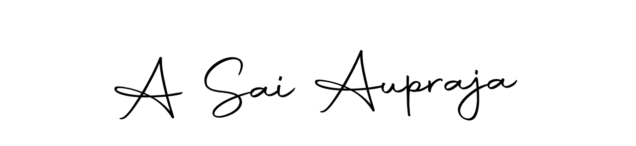 The best way (Autography-DOLnW) to make a short signature is to pick only two or three words in your name. The name A Sai Aupraja include a total of six letters. For converting this name. A Sai Aupraja signature style 10 images and pictures png