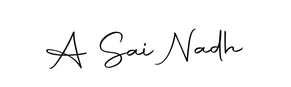 You should practise on your own different ways (Autography-DOLnW) to write your name (A Sai Nadh) in signature. don't let someone else do it for you. A Sai Nadh signature style 10 images and pictures png