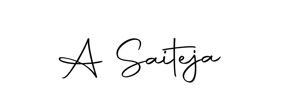 This is the best signature style for the A Saiteja name. Also you like these signature font (Autography-DOLnW). Mix name signature. A Saiteja signature style 10 images and pictures png