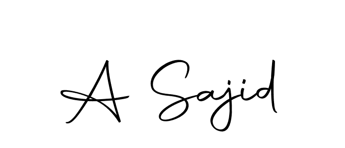 Use a signature maker to create a handwritten signature online. With this signature software, you can design (Autography-DOLnW) your own signature for name A Sajid. A Sajid signature style 10 images and pictures png