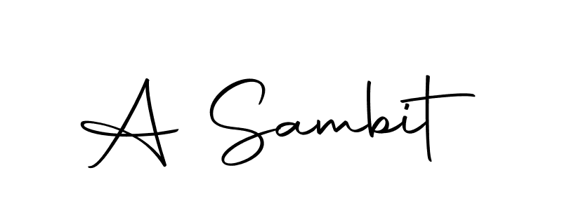 You should practise on your own different ways (Autography-DOLnW) to write your name (A Sambit) in signature. don't let someone else do it for you. A Sambit signature style 10 images and pictures png