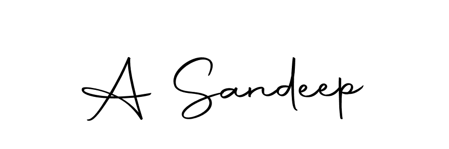 Use a signature maker to create a handwritten signature online. With this signature software, you can design (Autography-DOLnW) your own signature for name A Sandeep. A Sandeep signature style 10 images and pictures png