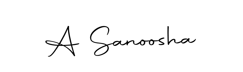 It looks lik you need a new signature style for name A Sanoosha. Design unique handwritten (Autography-DOLnW) signature with our free signature maker in just a few clicks. A Sanoosha signature style 10 images and pictures png