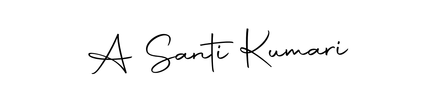 Design your own signature with our free online signature maker. With this signature software, you can create a handwritten (Autography-DOLnW) signature for name A Santi Kumari. A Santi Kumari signature style 10 images and pictures png