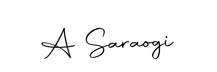 The best way (Autography-DOLnW) to make a short signature is to pick only two or three words in your name. The name A Saraogi include a total of six letters. For converting this name. A Saraogi signature style 10 images and pictures png