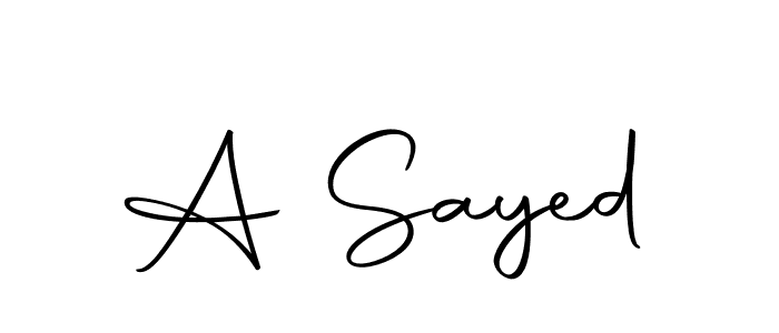Create a beautiful signature design for name A Sayed. With this signature (Autography-DOLnW) fonts, you can make a handwritten signature for free. A Sayed signature style 10 images and pictures png