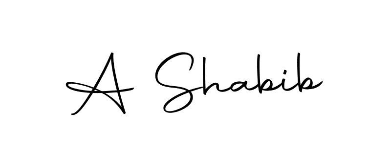 A Shabib stylish signature style. Best Handwritten Sign (Autography-DOLnW) for my name. Handwritten Signature Collection Ideas for my name A Shabib. A Shabib signature style 10 images and pictures png
