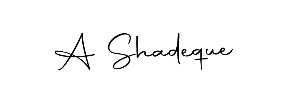 How to make A Shadeque signature? Autography-DOLnW is a professional autograph style. Create handwritten signature for A Shadeque name. A Shadeque signature style 10 images and pictures png