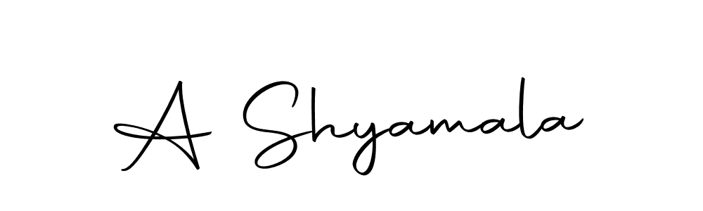Use a signature maker to create a handwritten signature online. With this signature software, you can design (Autography-DOLnW) your own signature for name A Shyamala. A Shyamala signature style 10 images and pictures png