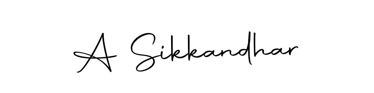 Use a signature maker to create a handwritten signature online. With this signature software, you can design (Autography-DOLnW) your own signature for name A Sikkandhar. A Sikkandhar signature style 10 images and pictures png