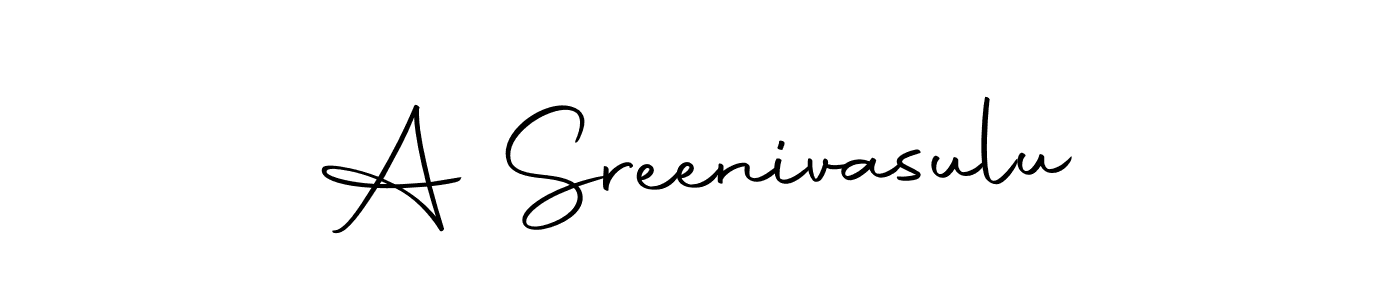 Use a signature maker to create a handwritten signature online. With this signature software, you can design (Autography-DOLnW) your own signature for name A Sreenivasulu. A Sreenivasulu signature style 10 images and pictures png