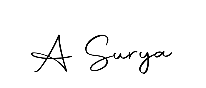 Similarly Autography-DOLnW is the best handwritten signature design. Signature creator online .You can use it as an online autograph creator for name A Surya. A Surya signature style 10 images and pictures png