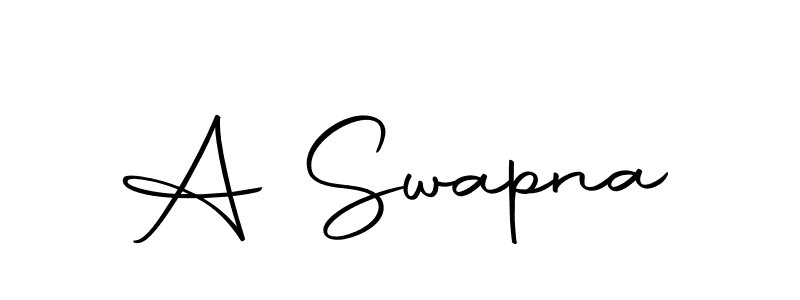 Use a signature maker to create a handwritten signature online. With this signature software, you can design (Autography-DOLnW) your own signature for name A Swapna. A Swapna signature style 10 images and pictures png
