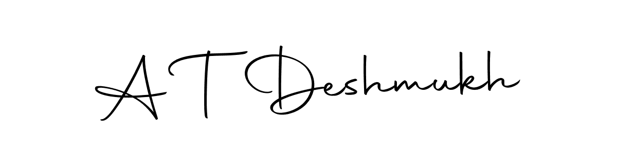Also we have A T Deshmukh name is the best signature style. Create professional handwritten signature collection using Autography-DOLnW autograph style. A T Deshmukh signature style 10 images and pictures png