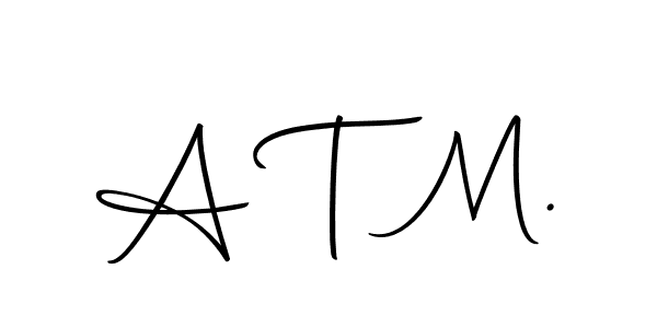 Make a beautiful signature design for name A T M.. With this signature (Autography-DOLnW) style, you can create a handwritten signature for free. A T M. signature style 10 images and pictures png