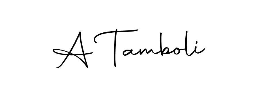 A Tamboli stylish signature style. Best Handwritten Sign (Autography-DOLnW) for my name. Handwritten Signature Collection Ideas for my name A Tamboli. A Tamboli signature style 10 images and pictures png