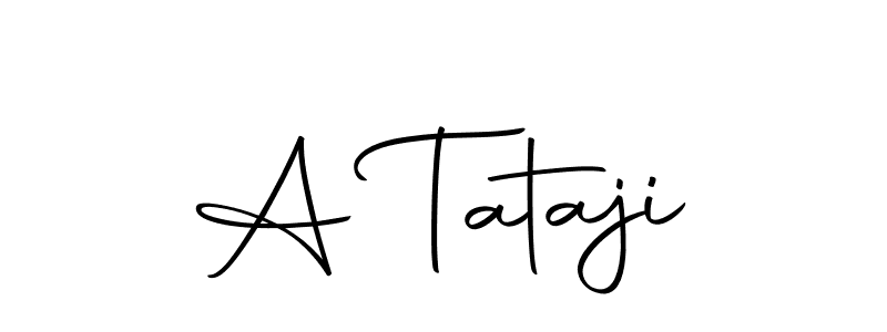 The best way (Autography-DOLnW) to make a short signature is to pick only two or three words in your name. The name A Tataji include a total of six letters. For converting this name. A Tataji signature style 10 images and pictures png