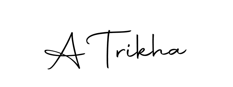 You should practise on your own different ways (Autography-DOLnW) to write your name (A Trikha) in signature. don't let someone else do it for you. A Trikha signature style 10 images and pictures png