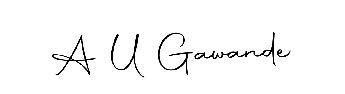 Similarly Autography-DOLnW is the best handwritten signature design. Signature creator online .You can use it as an online autograph creator for name A U Gawande. A U Gawande signature style 10 images and pictures png