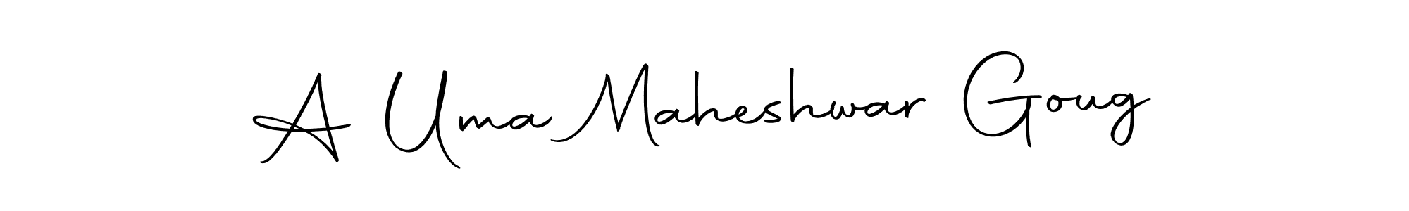 How to make A Uma Maheshwar Goug name signature. Use Autography-DOLnW style for creating short signs online. This is the latest handwritten sign. A Uma Maheshwar Goug signature style 10 images and pictures png