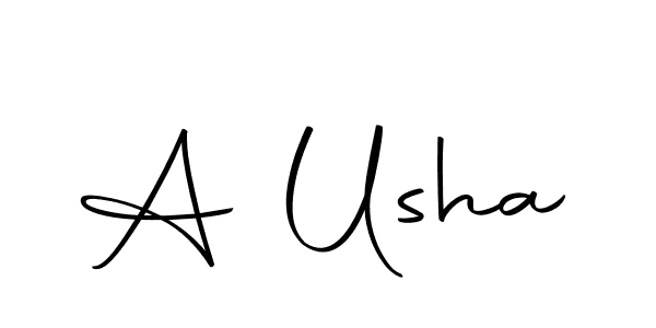 This is the best signature style for the A Usha name. Also you like these signature font (Autography-DOLnW). Mix name signature. A Usha signature style 10 images and pictures png