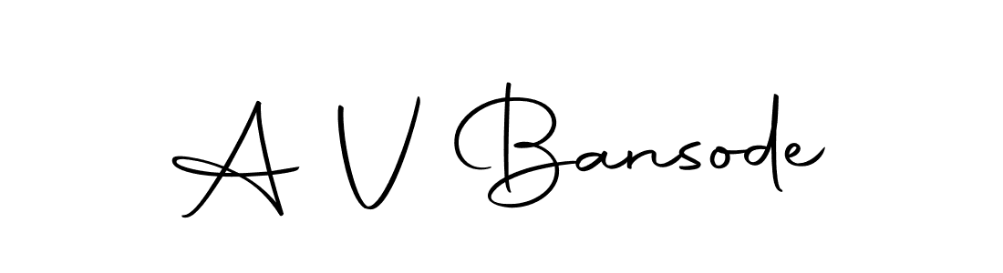 How to Draw A V Bansode signature style? Autography-DOLnW is a latest design signature styles for name A V Bansode. A V Bansode signature style 10 images and pictures png