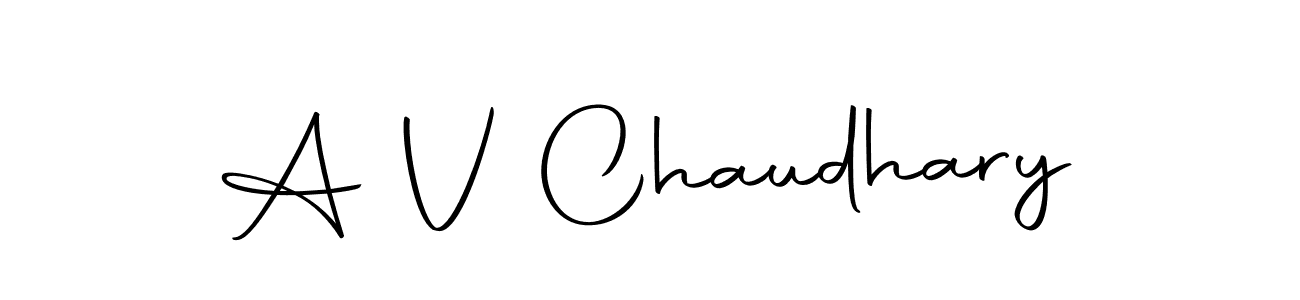 Use a signature maker to create a handwritten signature online. With this signature software, you can design (Autography-DOLnW) your own signature for name A V Chaudhary. A V Chaudhary signature style 10 images and pictures png