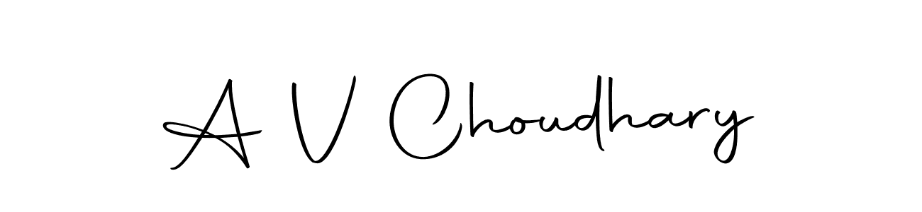 Use a signature maker to create a handwritten signature online. With this signature software, you can design (Autography-DOLnW) your own signature for name A V Choudhary. A V Choudhary signature style 10 images and pictures png