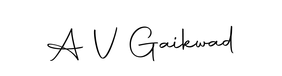 The best way (Autography-DOLnW) to make a short signature is to pick only two or three words in your name. The name A V Gaikwad include a total of six letters. For converting this name. A V Gaikwad signature style 10 images and pictures png