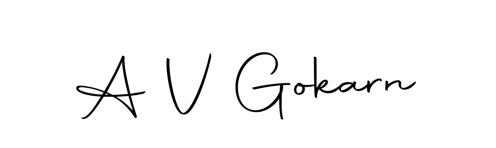 You should practise on your own different ways (Autography-DOLnW) to write your name (A V Gokarn) in signature. don't let someone else do it for you. A V Gokarn signature style 10 images and pictures png