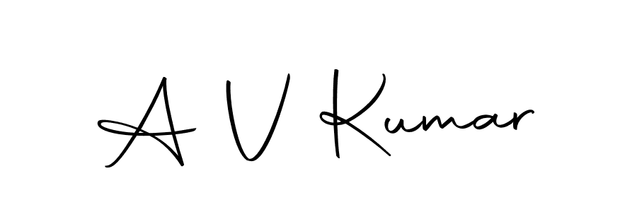 Design your own signature with our free online signature maker. With this signature software, you can create a handwritten (Autography-DOLnW) signature for name A V Kumar. A V Kumar signature style 10 images and pictures png