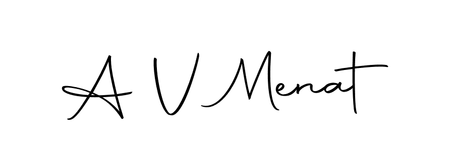 How to make A V Menat signature? Autography-DOLnW is a professional autograph style. Create handwritten signature for A V Menat name. A V Menat signature style 10 images and pictures png