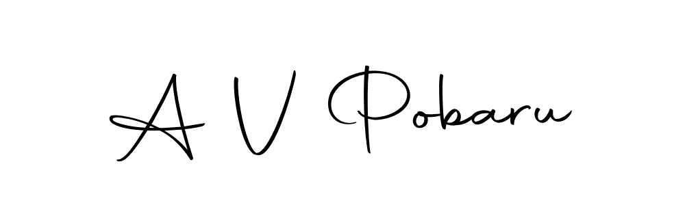 This is the best signature style for the A V Pobaru name. Also you like these signature font (Autography-DOLnW). Mix name signature. A V Pobaru signature style 10 images and pictures png