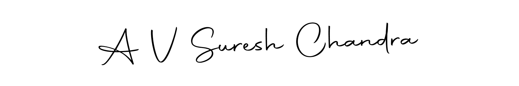 You should practise on your own different ways (Autography-DOLnW) to write your name (A V Suresh Chandra) in signature. don't let someone else do it for you. A V Suresh Chandra signature style 10 images and pictures png