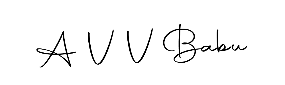 A V V Babu stylish signature style. Best Handwritten Sign (Autography-DOLnW) for my name. Handwritten Signature Collection Ideas for my name A V V Babu. A V V Babu signature style 10 images and pictures png