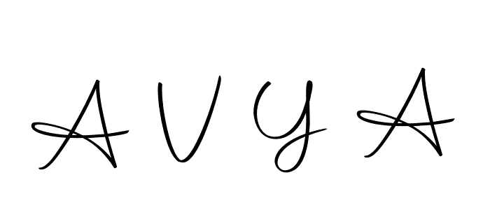 Create a beautiful signature design for name A V Y A. With this signature (Autography-DOLnW) fonts, you can make a handwritten signature for free. A V Y A signature style 10 images and pictures png